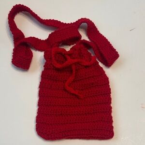 Handcrafted Red Crochet Bag